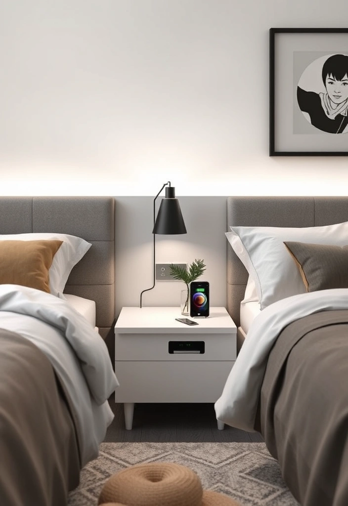 21 IKEA Bedroom Ideas That Will Transform Your Space Into a Cozy Sanctuary! - 21. Smart Technology Integration