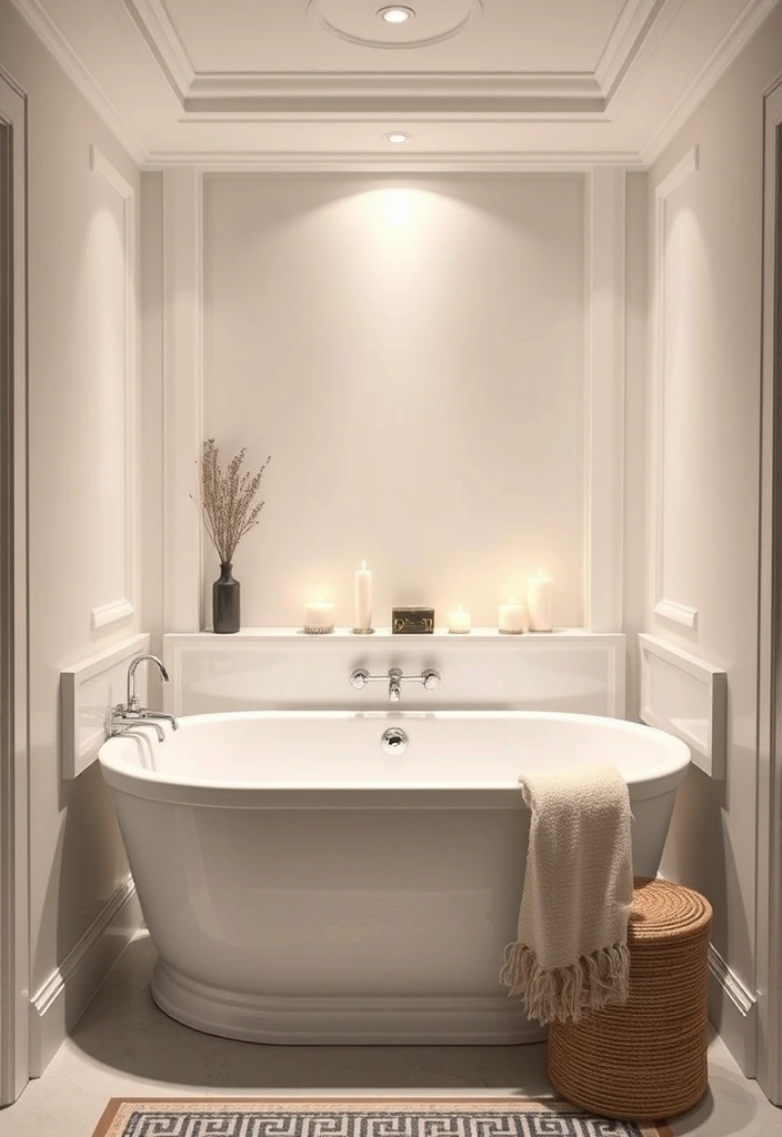 21 Stunning White Bathroom Ideas That Will Make You Want to Renovate NOW! - 12. Stylish Bathtub Nooks