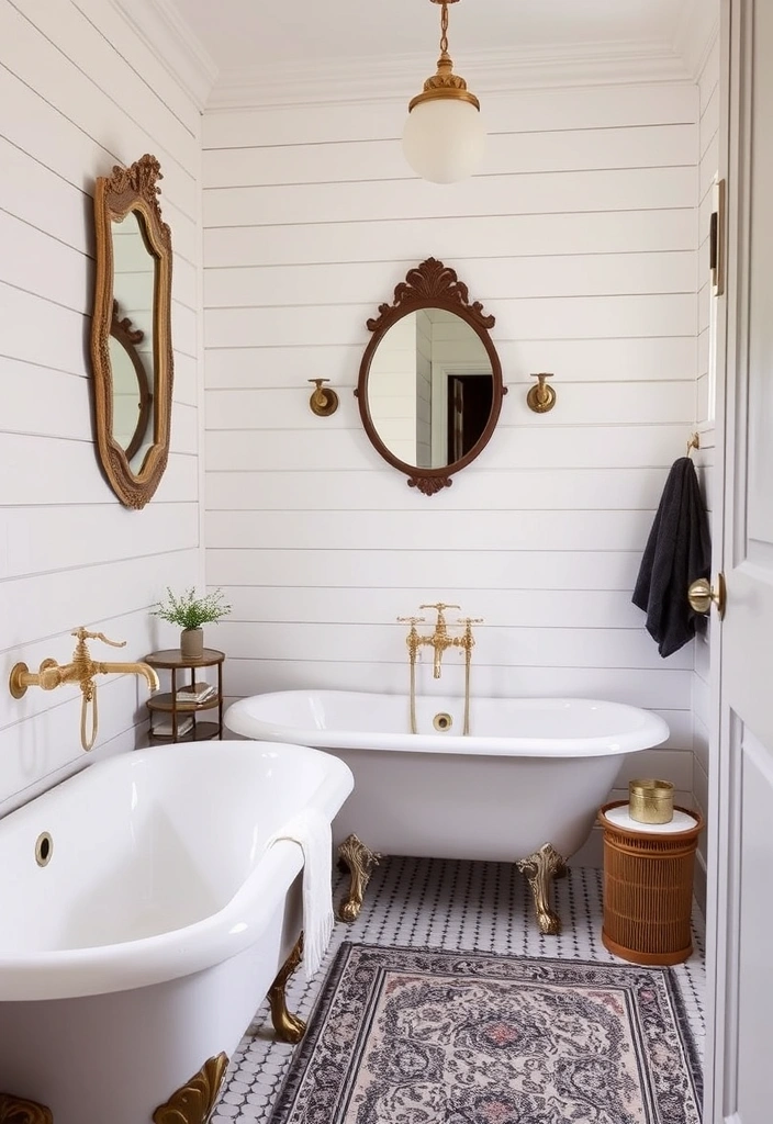 21 Stunning White Bathroom Ideas That Will Make You Want to Renovate NOW! - 2. Chic Vintage Vibes