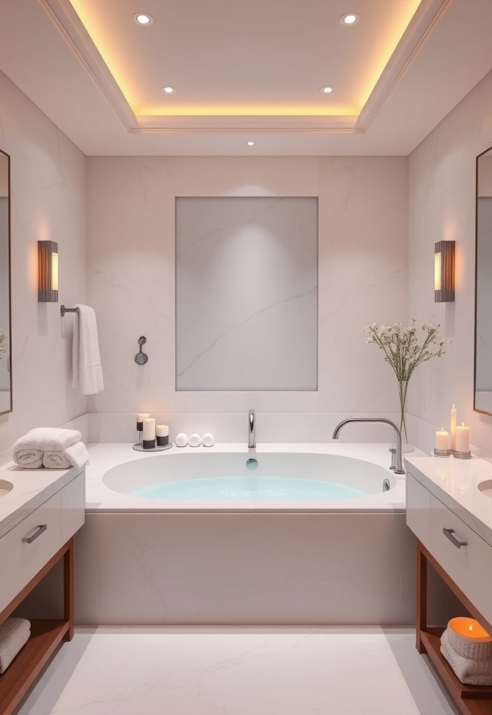 21 Stunning White Bathroom Ideas That Will Make You Want to Renovate NOW! - 4. Spa-Like Sanctuary