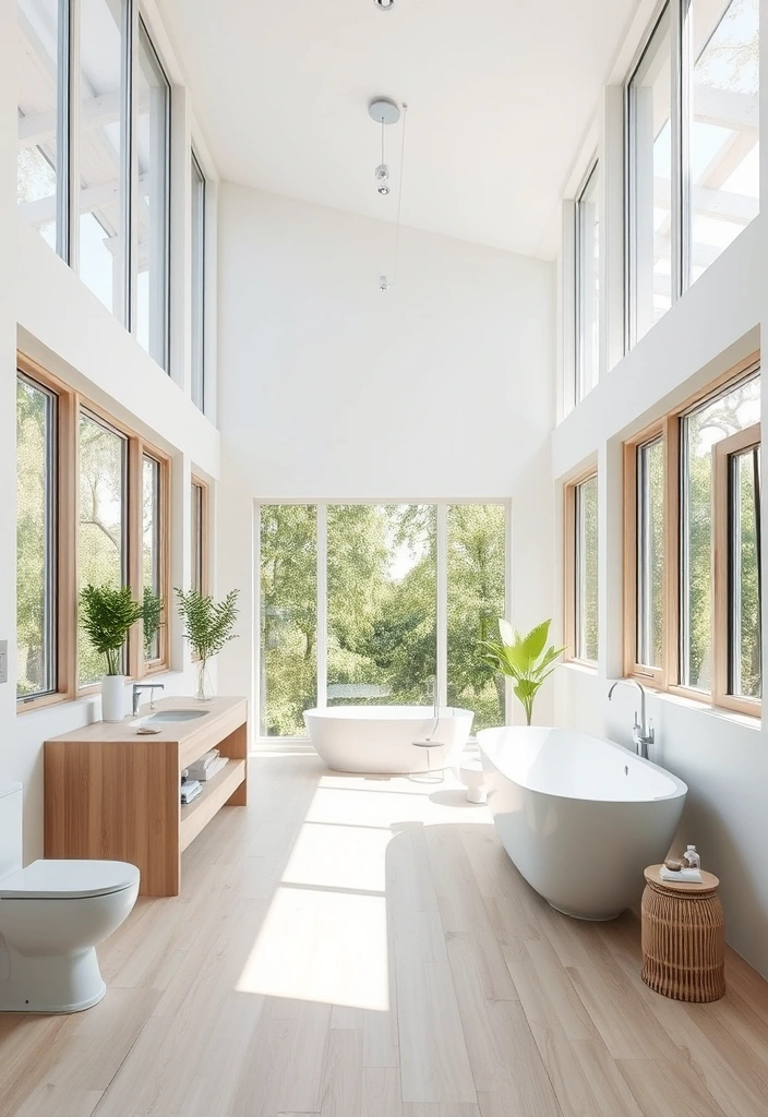 21 Stunning White Bathroom Ideas That Will Make You Want to Renovate NOW! - 3. Bright and Airy Open Concept