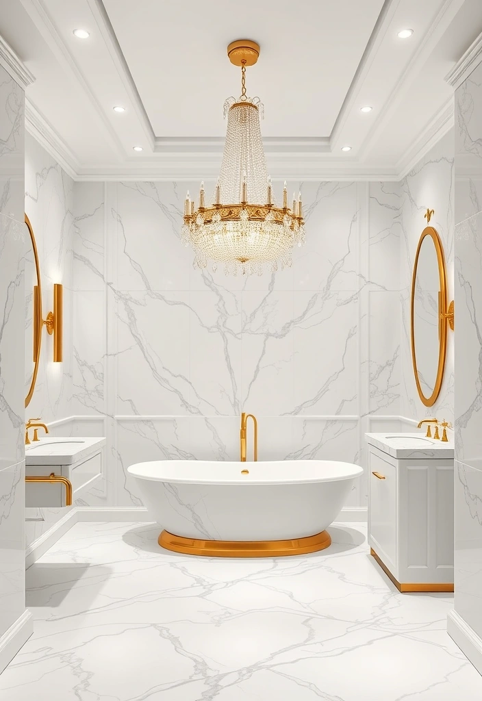 21 Stunning White Bathroom Ideas That Will Make You Want to Renovate NOW! - 6. Luxurious White Marble