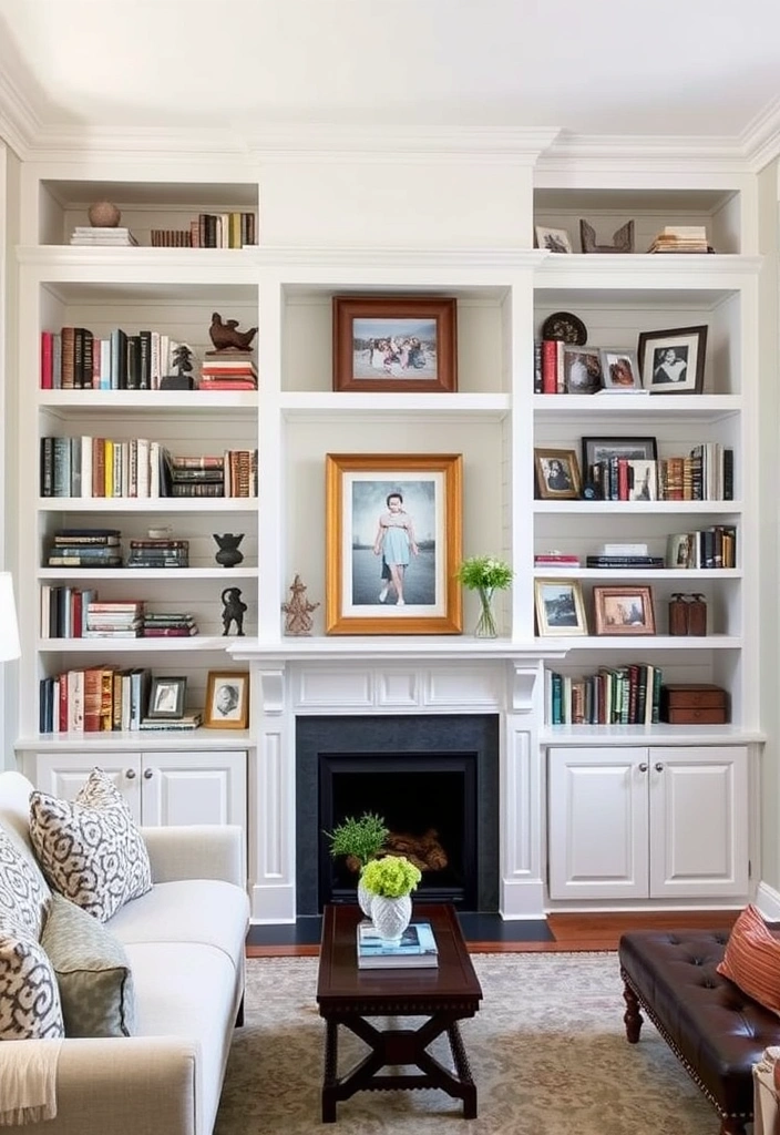 21 Traditional Living Room Ideas That'll Make You Feel Right at Home (You Won't Believe #15!) - 13. Built-in Bookshelves