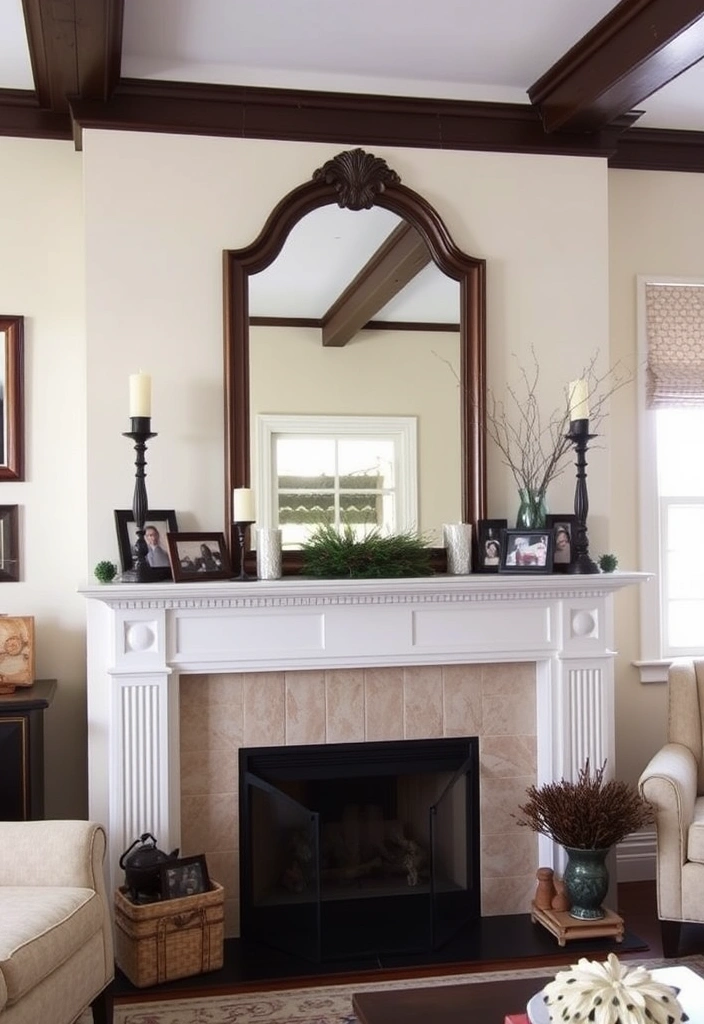 21 Traditional Living Room Ideas That'll Make You Feel Right at Home (You Won't Believe #15!) - 16. Classic Mantel Decor