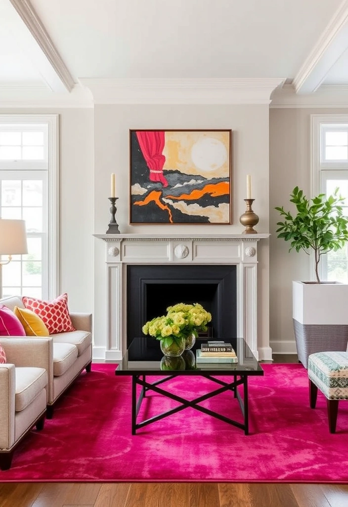 21 Traditional Living Room Ideas That'll Make You Feel Right at Home (You Won't Believe #15!) - 15. Unexpected Color Pops - You Won't Believe This!