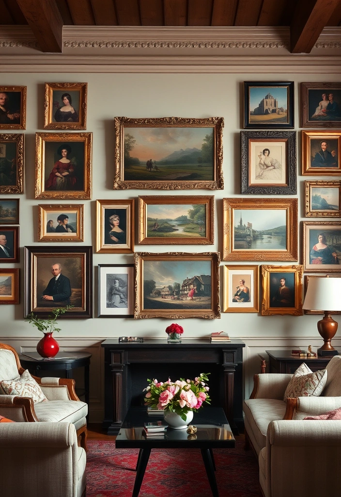 21 Traditional Living Room Ideas That'll Make You Feel Right at Home (You Won't Believe #15!) - 8. Classic Art and Wall Decor