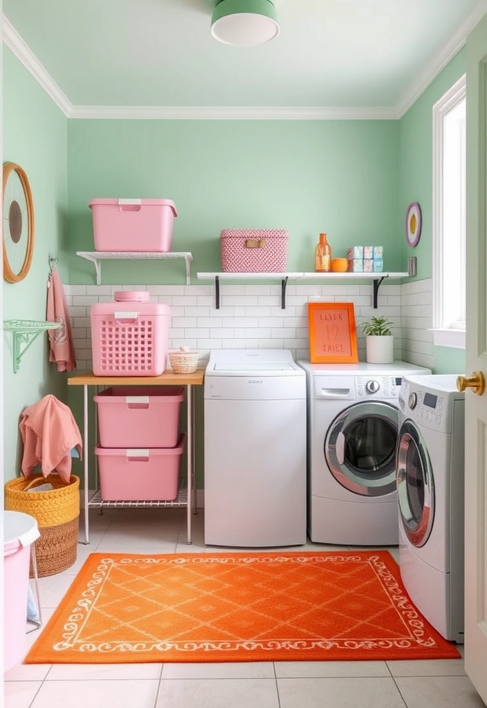 21 Laundry Room Makeover Ideas That Will Make You Want to Do Laundry! - 3. Color Coordination
