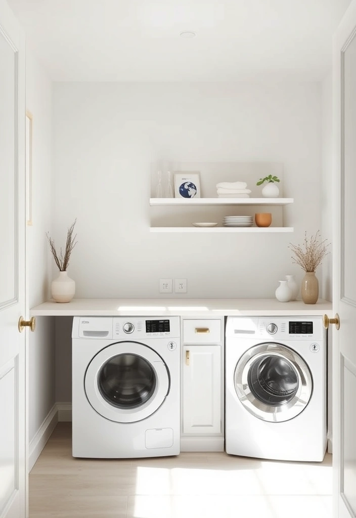 21 Laundry Room Makeover Ideas That Will Make You Want to Do Laundry! - 8. Minimalist Marvel
