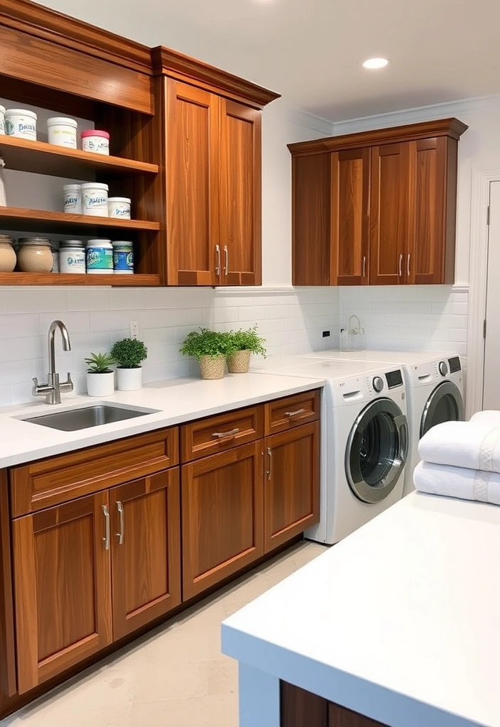 21 Laundry Room Makeover Ideas That Will Make You Want to Do Laundry! - 12. Custom Cabinets