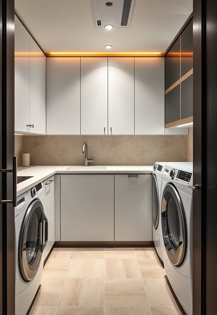 21 Laundry Room Makeover Ideas That Will Make You Want to Do Laundry! - 21. Smart Technology Integration