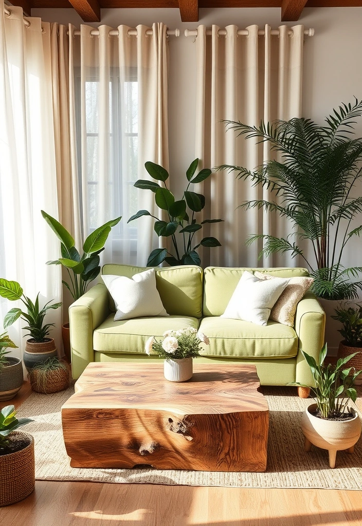 21 Modern Living Room Ideas That Will Transform Your Space (Number 12 Will Blow Your Mind!) - 3. Nature-Inspired Decor
