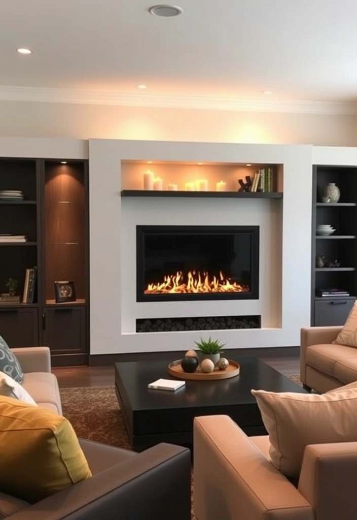 21 Modern Living Room Ideas That Will Transform Your Space (Number 12 Will Blow Your Mind!) - 17. Cozy Fireplaces