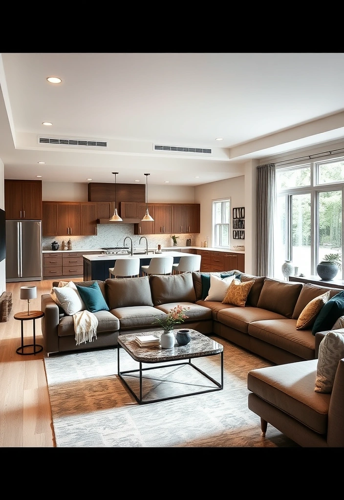 21 Modern Living Room Ideas That Will Transform Your Space (Number 12 Will Blow Your Mind!) - 11. Open Concept Living