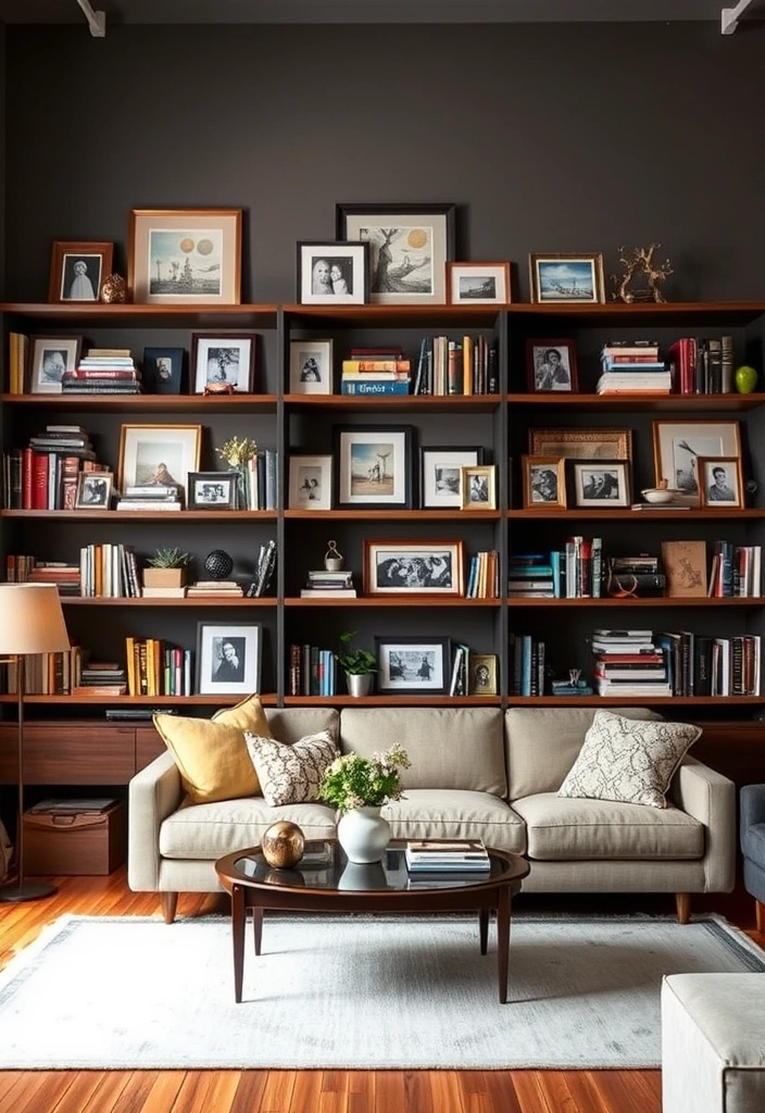 21 Modern Living Room Ideas That Will Transform Your Space (Number 12 Will Blow Your Mind!) - 16. Open Shelving