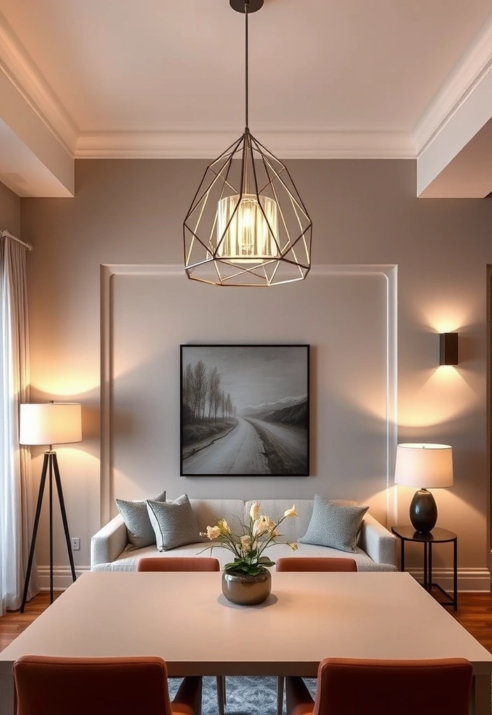21 Modern Living Room Ideas That Will Transform Your Space (Number 12 Will Blow Your Mind!) - 12. Statement Lighting