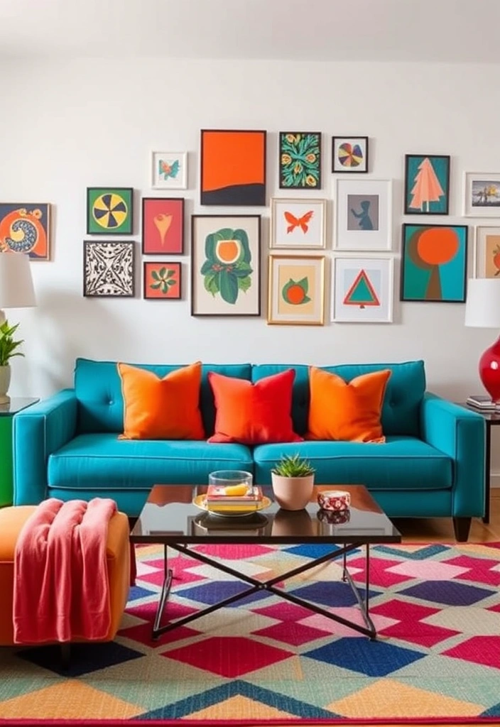21 Modern Living Room Ideas That Will Transform Your Space (Number 12 Will Blow Your Mind!) - 2. Bold Color Pops
