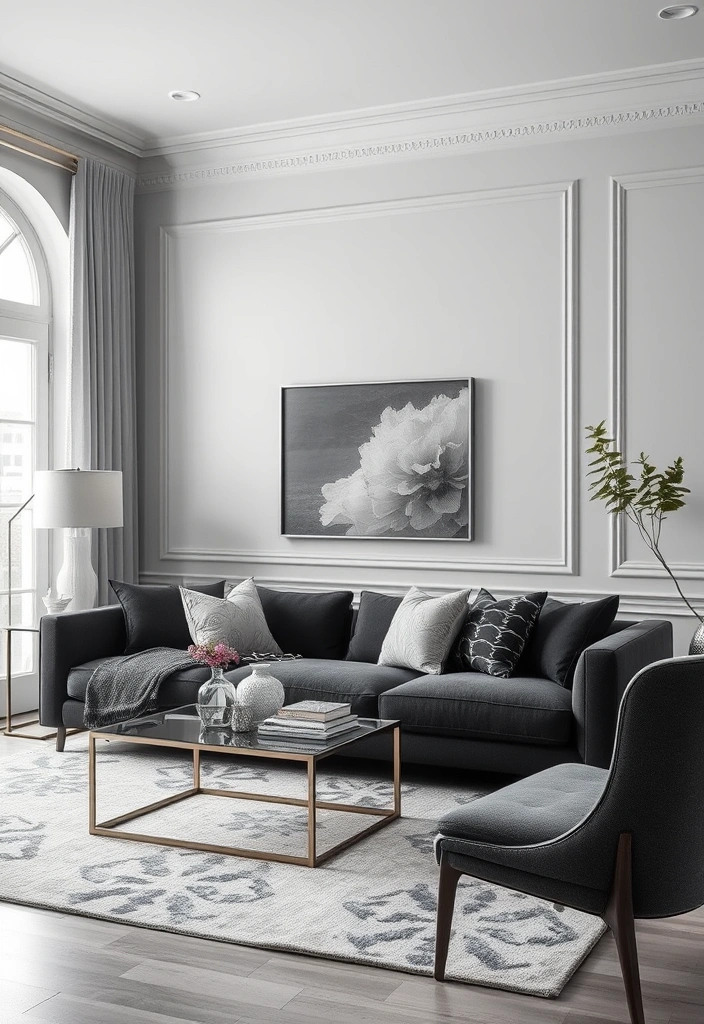 21 Modern Living Room Ideas That Will Transform Your Space (Number 12 Will Blow Your Mind!) - 13. Monochrome Magic
