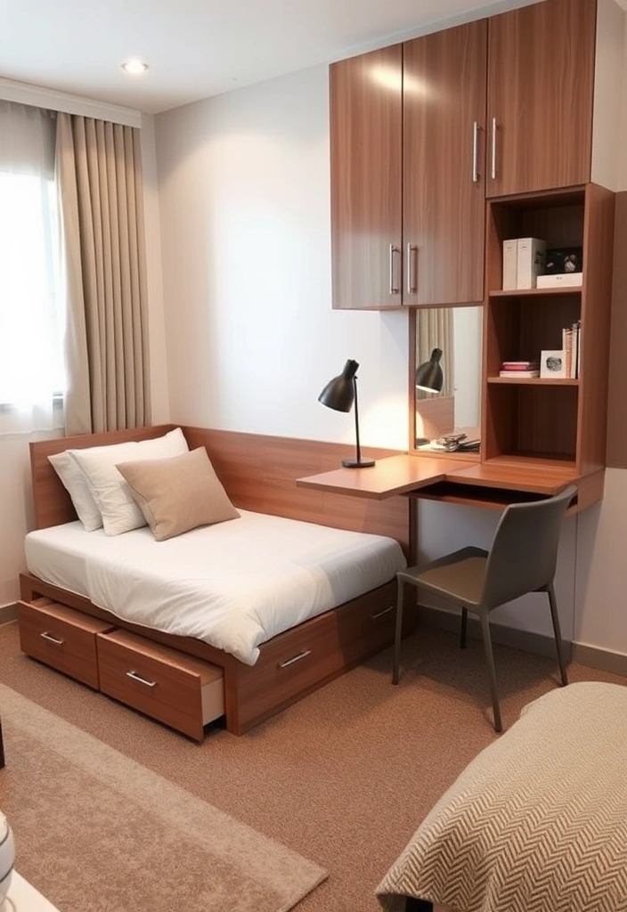 21 Guest Bedroom Ideas That Will Make Your Visitors Never Want to Leave! - 7. Multi-Functional Furniture