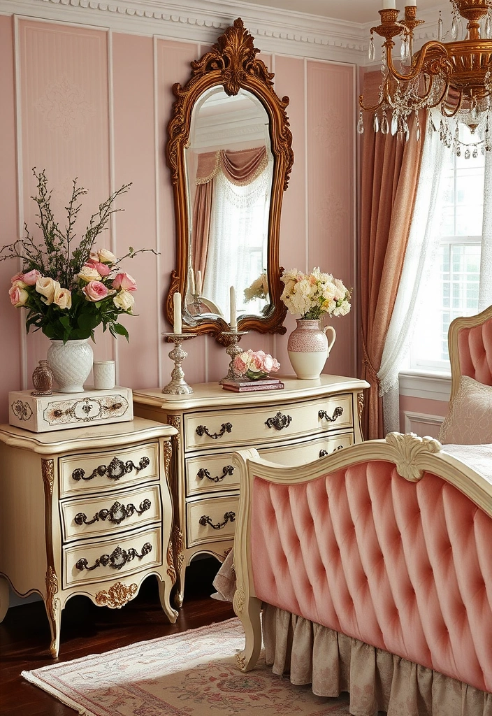 21 Stunning Girls Bedroom Decor Ideas That'll Make You Say 'I Want That!' - 5. Vintage Glamour