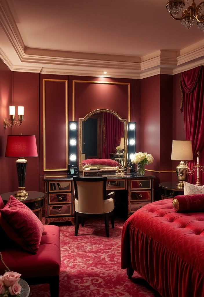21 Stunning Girls Bedroom Decor Ideas That'll Make You Say 'I Want That!' - 20. Glamorous Hollywood Style