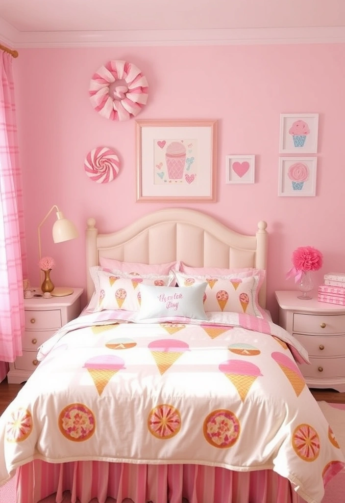 21 Stunning Girls Bedroom Decor Ideas That'll Make You Say 'I Want That!' - 21. Sweet Treats Theme