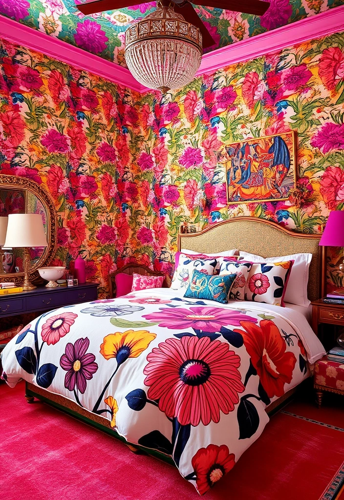 21 Stunning Girls Bedroom Decor Ideas That'll Make You Say 'I Want That!' - 17. Bright and Bold Patterns