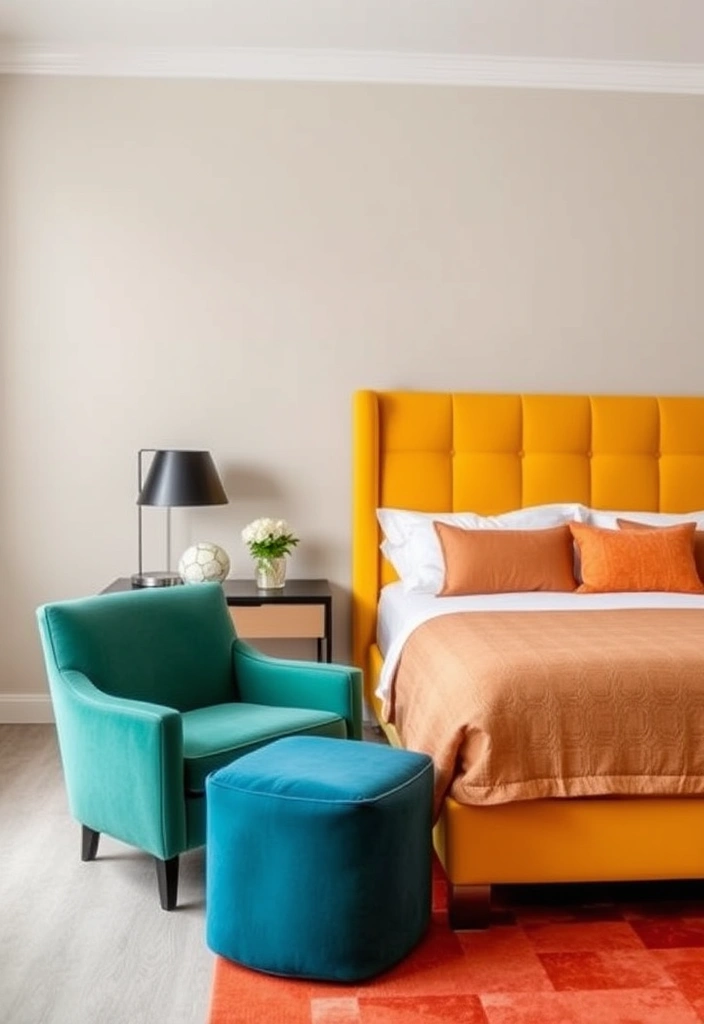 21 Contemporary Bedroom Ideas That Will Transform Your Space Like Never Before! - 16. Opt for Bold Furniture Choices