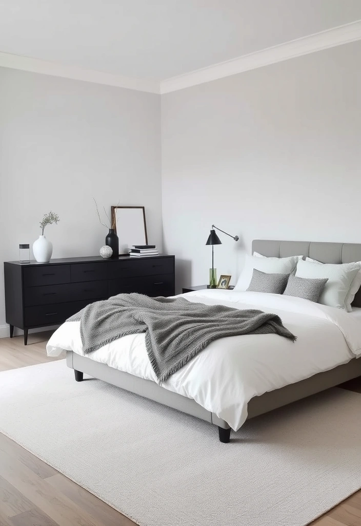 21 Contemporary Bedroom Ideas That Will Transform Your Space Like Never Before! - 1. Embrace Minimalism with Monochrome Tones