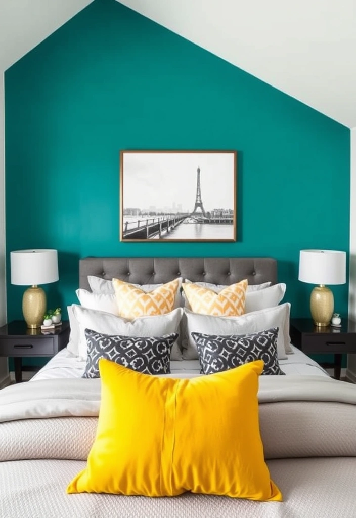 21 Contemporary Bedroom Ideas That Will Transform Your Space Like Never Before! - 2. Add a Pop of Color with Bright Accents