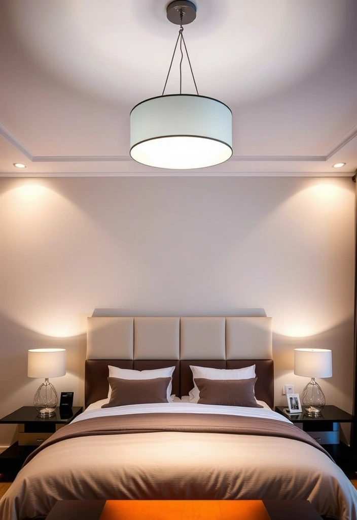 21 Contemporary Bedroom Ideas That Will Transform Your Space Like Never Before! - 5. Feature Statement Lighting