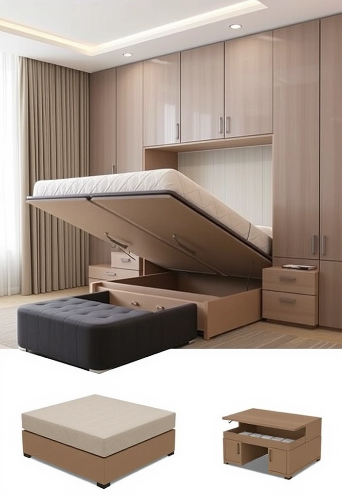 21 Contemporary Bedroom Ideas That Will Transform Your Space Like Never Before! - 9. Choose Multi-Functional Furniture