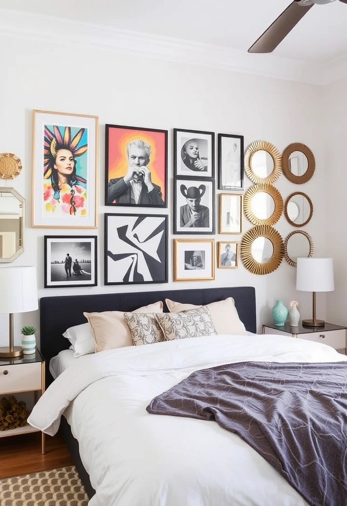 21 Contemporary Bedroom Ideas That Will Transform Your Space Like Never Before! - 15. Curate a Gallery Wall