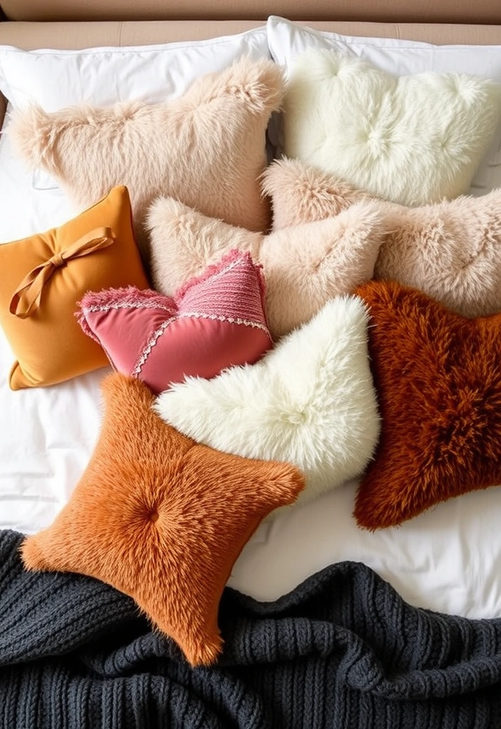 21 Cozy Bedroom Ideas That'll Make You Feel Like You're Sleeping on a Cloud! - 16. Cozy Throw Pillows