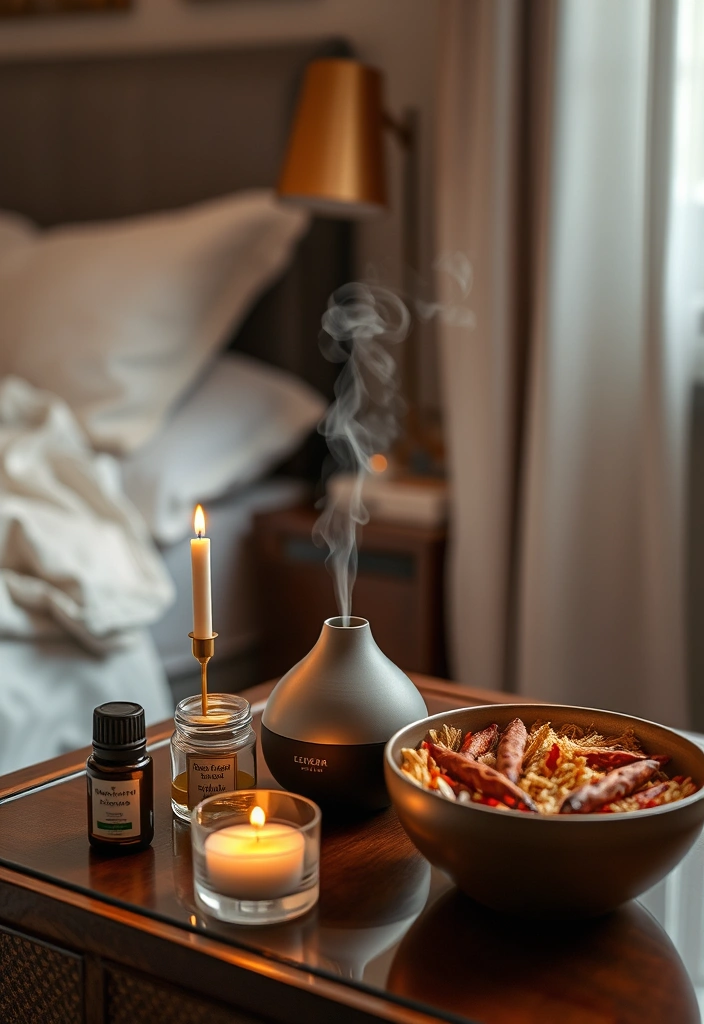 21 Cozy Bedroom Ideas That'll Make You Feel Like You're Sleeping on a Cloud! - 20. Scented Elements
