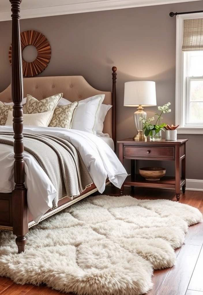21 Cozy Bedroom Decor Ideas That'll Make You Want to Snuggle In! - 8. Accent Rugs