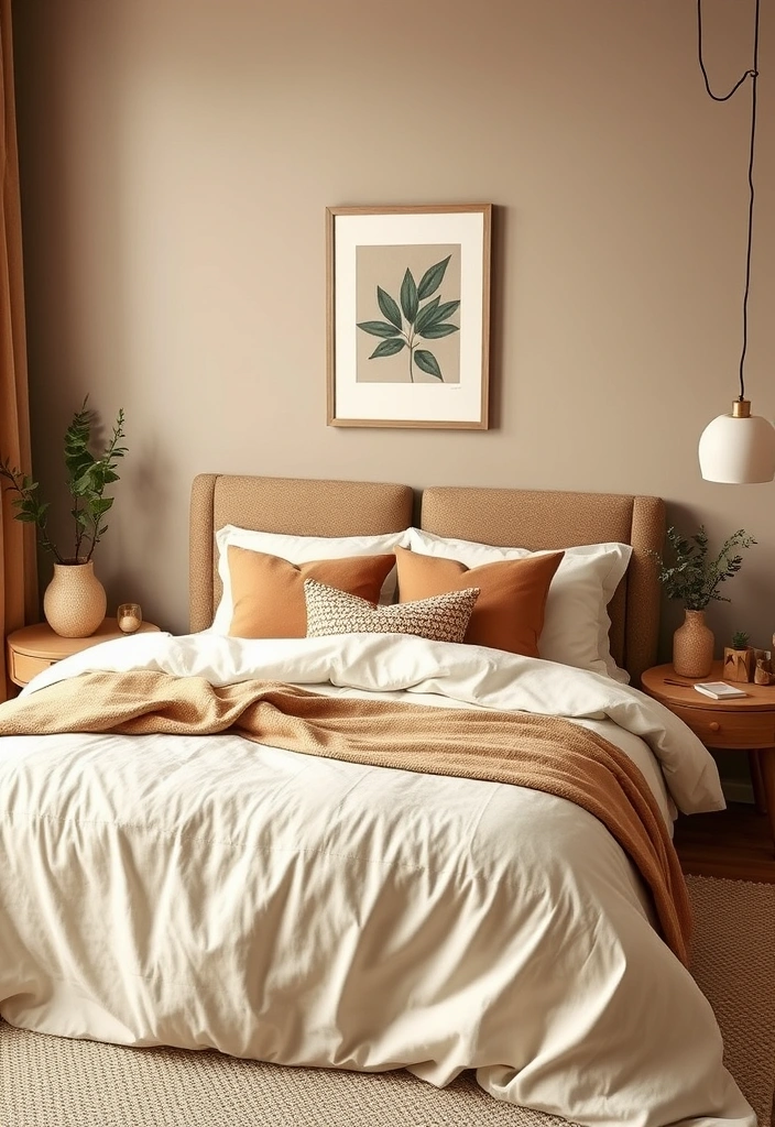 21 Cozy Bedroom Decor Ideas That'll Make You Want to Snuggle In! - 3. Earthy Color Palette
