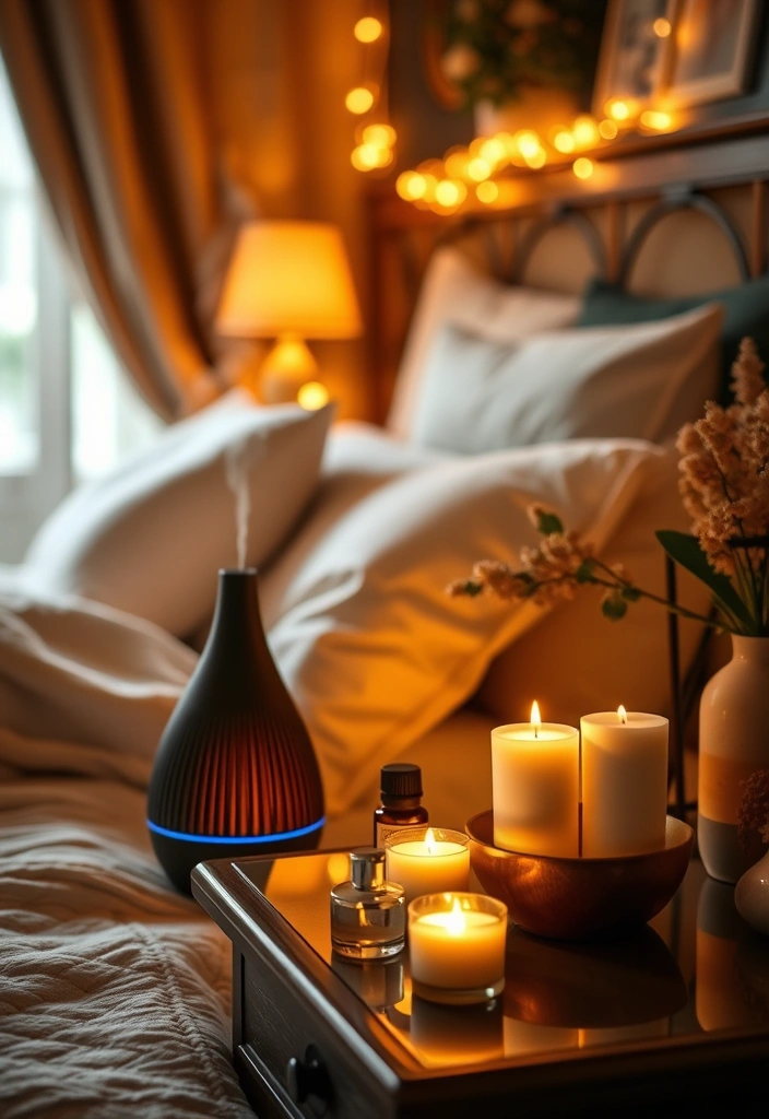 21 Cozy Bedroom Decor Ideas That'll Make You Want to Snuggle In! - 15. Aromatic Comforts