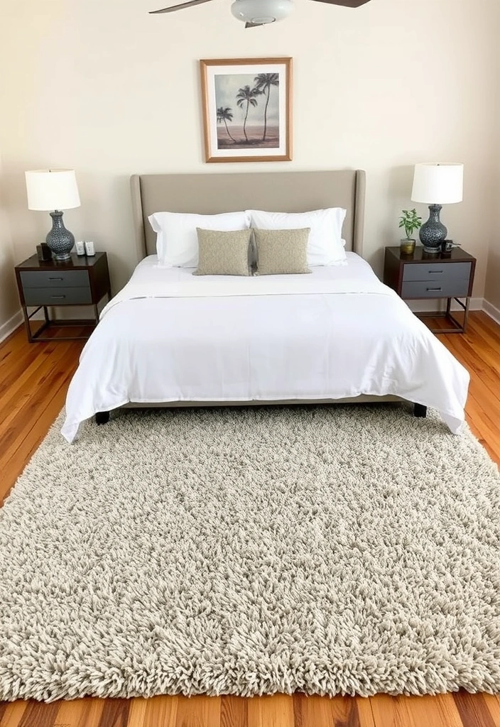 21 Cozy Bedroom Ideas You Need to See (Your Dream Space Awaits!) - 10. Soft Area Rugs