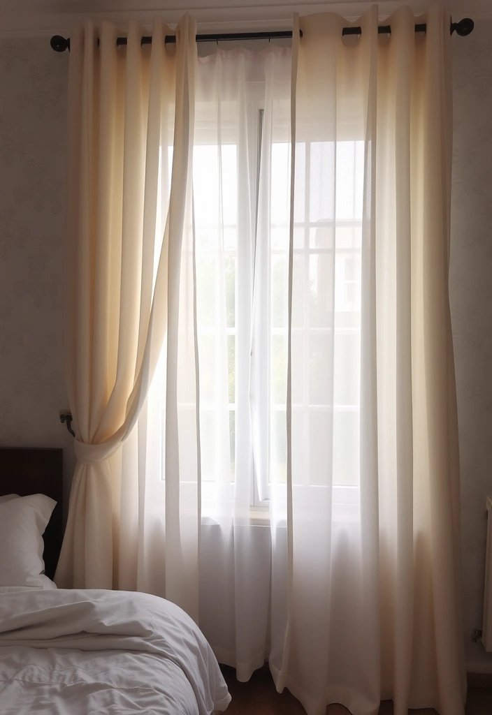 21 Cozy Bedroom Ideas You Need to See (Your Dream Space Awaits!) - 18. Soft Window Treatments