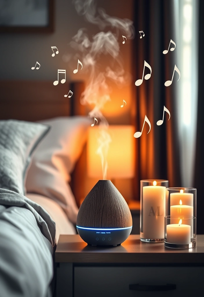 21 Cozy Bedroom Ideas You Need to See (Your Dream Space Awaits!) - 21. Inviting Scent and Sound