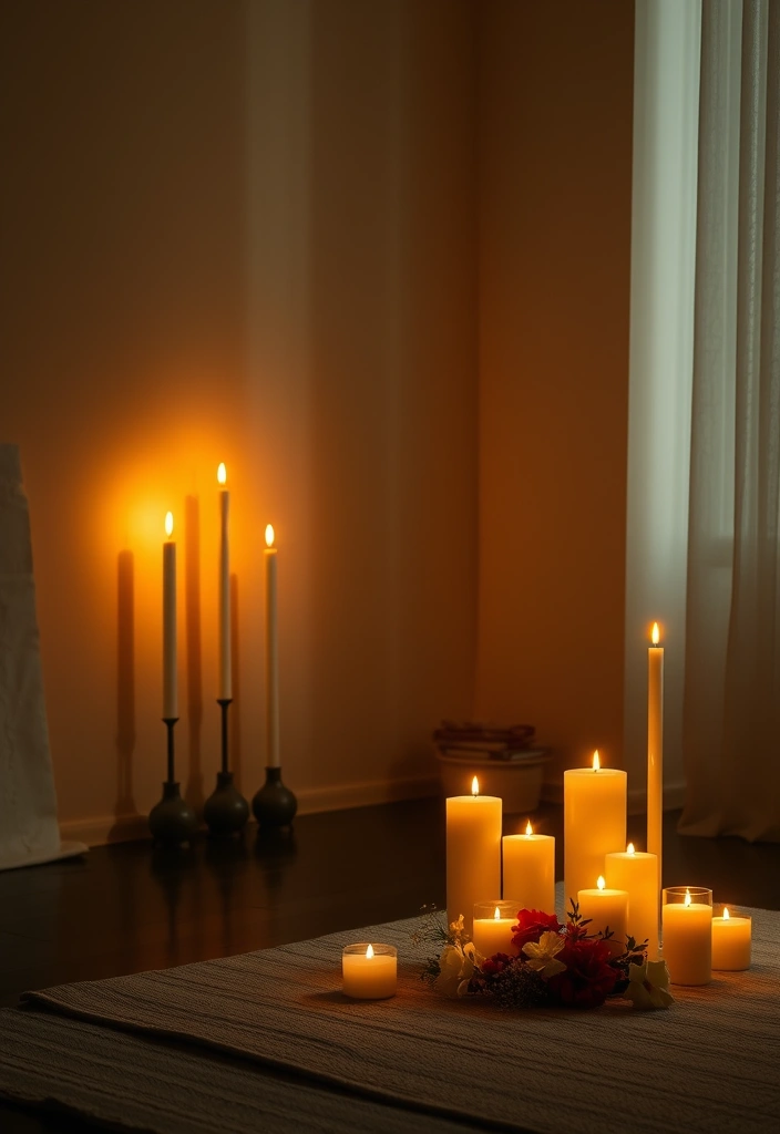 21 Meditation Room Ideas That'll Transform Your Space into a Zen Oasis! - 5. Candlelit Serenity