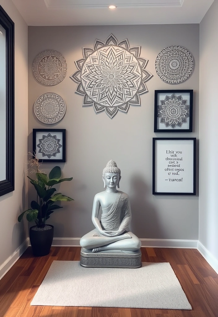 21 Meditation Room Ideas That'll Transform Your Space into a Zen Oasis! - 9. Spiritual Symbols and Artifacts