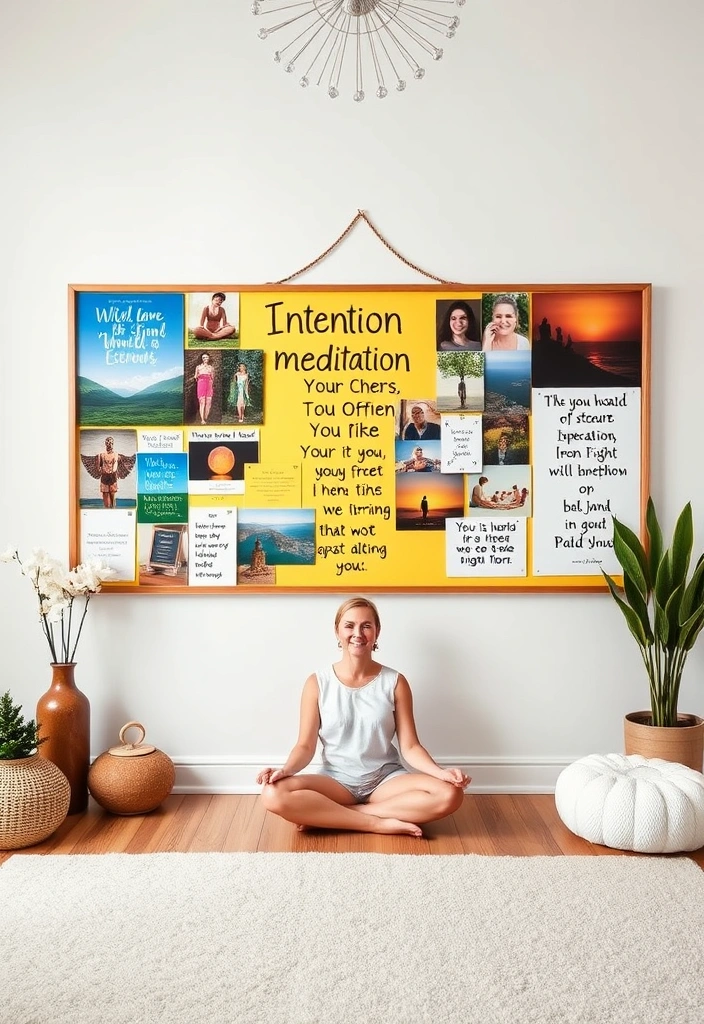 21 Meditation Room Ideas That'll Transform Your Space into a Zen Oasis! - 20. Create an Intention Board